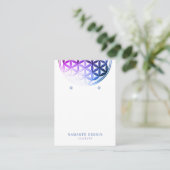 Earring Display Card ・ Blume von Life/Mandala Visitenkarte (Stehend Vorderseite)