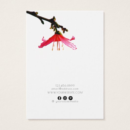 ©Earring Display Card ・ Blumenschlichtheit (Rückseite)