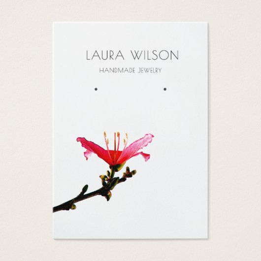 ©Earring Display Card ・ Blumenschlichtheit (Vorderseite)