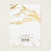 Earring Display Card ・ Brushed Gold White Marble (Rückseite)