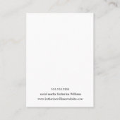 Earring Display Card | Burgund Wasserfarbenfloral Visitenkarte (Rückseite)