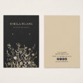 Earring Display Card ・ Earthy Floral Beige Gold (Vorne & Hinten)