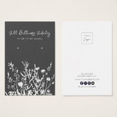 Earring Display Card ・ Earthy floral logo (Vorne & Hinten)