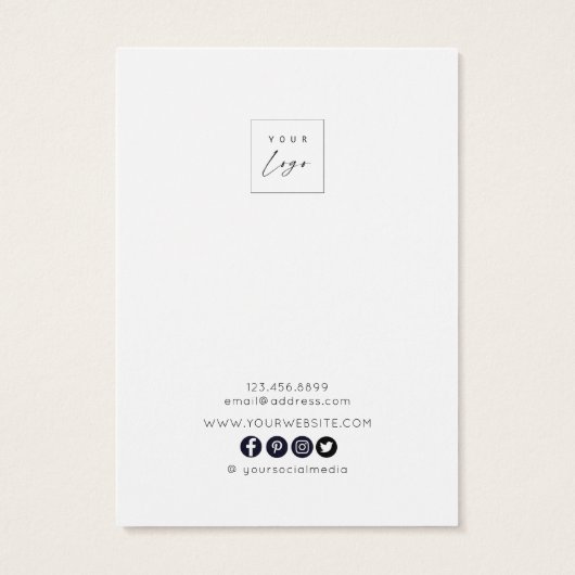 Earring Display Card ・ Earthy floral logo (Rückseite)