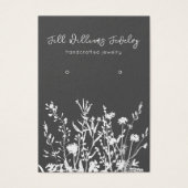 Earring Display Card ・ Earthy floral logo (Vorderseite)