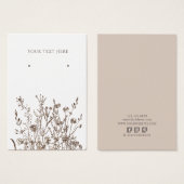 Earring Display Card ・ Earthy floral Social Media (Vorne & Hinten)