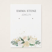 Earring Display Card ・ Elegante Pastel floral (Vorderseite)