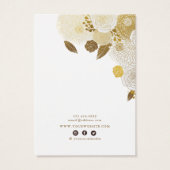 Earring Display Card ・ Gold gezeichnete Blütenblät (Rückseite)