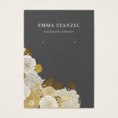 Earring Display Card ・ Gold gezeichnete Blütenblät (Vorderseite)