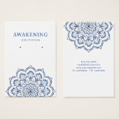 Earring Display Card ・ Metallic Blue Mandala (Vorne & Hinten)