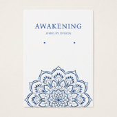 Earring Display Card ・ Metallic Blue Mandala (Vorderseite)