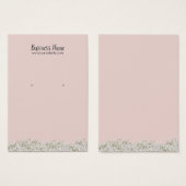 Earring Display Card | Rosa Gipskraut (Vorne & Hinten)