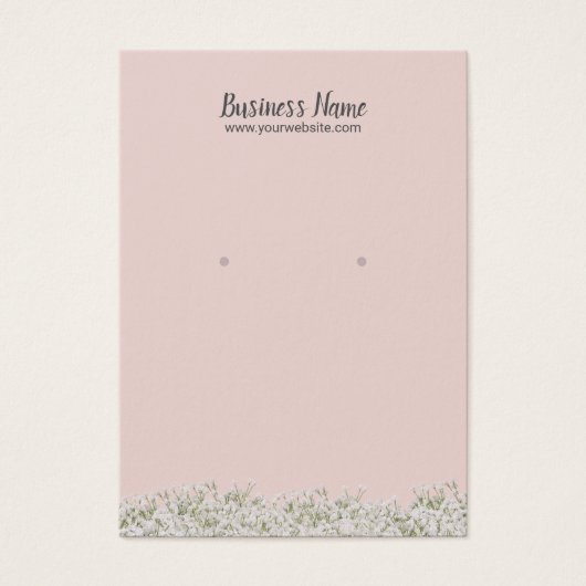 Earring Display Card | Rosa Gipskraut (Vorderseite)