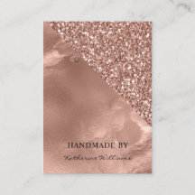 Earring Display Card | Rose Gold und Glitzer