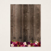 Earring Display Card Rustic Wood Burgundy Floral (Rückseite)