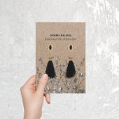 Earring Display Card ・ Rustikale Kraft-Wildblumen