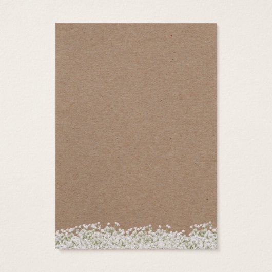 Earring Display Card | Rustikales Kraft-Gipskraut (Rückseite)