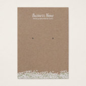 Earring Display Card | Rustikales Kraft-Gipskraut (Vorderseite)