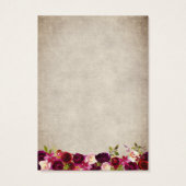 Earring Display Card Vintag Burgundy Floral (Rückseite)