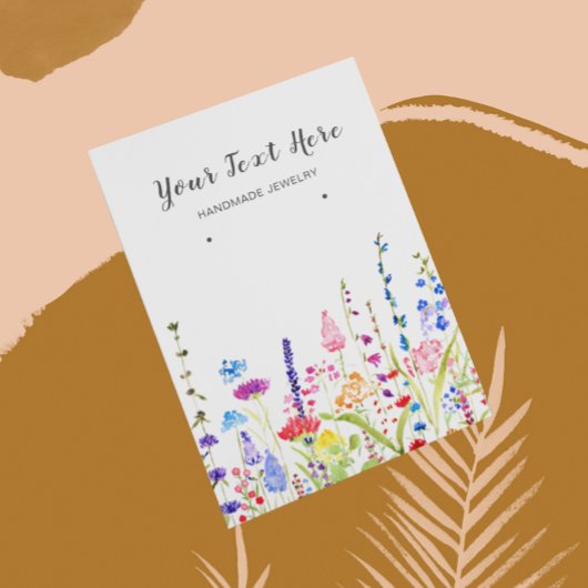 Earring Display Card ・ Watercolor Wild Blume