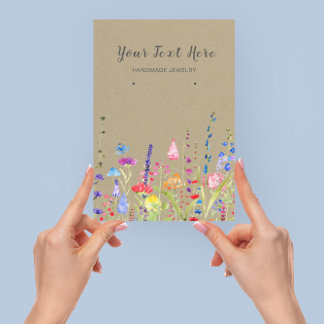 Earring Display Card ・ Watercolor Wild Blume