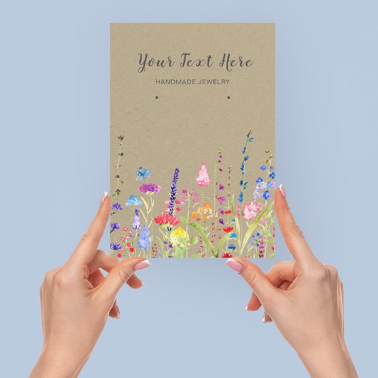 Earring Display Card ・ Watercolor Wild Blume