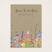 Earring Display Card ・ Watercolor Wild Blume (Vorderseite)