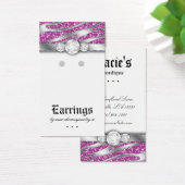 Earring Display Cards Niedlich Zebra Sparkle Schmu (Schreibtisch)