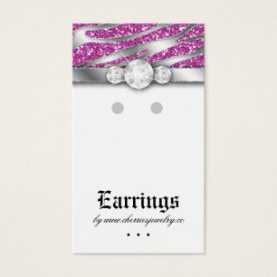 Earring Display Cards Niedlich Zebra Sparkle Schmu