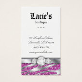 Earring Display Cards Niedlich Zebra Sparkle Schmu (Rückseite)