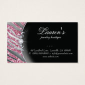 Earring Display Cards Schmuck Zebra Sparkle Pink (Rückseite)