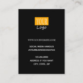 Earring Display Elegant Gold Border Visitenkarte (Rückseite)