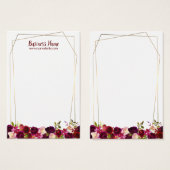 Earring Display Geometric Frame Burgundy Floral (Vorne & Hinten)