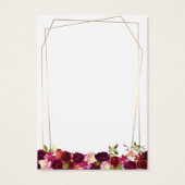 Earring Display Geometric Frame Burgundy Floral (Rückseite)