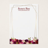 Earring Display Geometric Frame Burgundy Floral (Vorderseite)