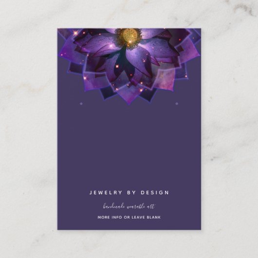 Earring Display, Mystical Lotus Mandala Crafters Visitenkarte (Vorderseite)