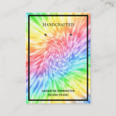 Earring Display Rainbow Gefärbte Krawatte Business Visitenkarte (Vorderseite)