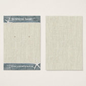 Earring Display Rustic Burlap & Wood Starfish (Vorne & Hinten)