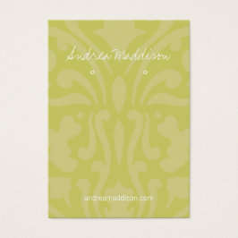 Earring Holder - Business Card Olive Green