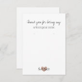 Earring Holder/Danke - Herz Fab Rose Gold Dankeskarte (Vorne/Hinten)