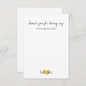 "Earring Holder"/Dankeschön-Karte - Herz Glam Gold Dankeskarte (Vorne/Hinten)