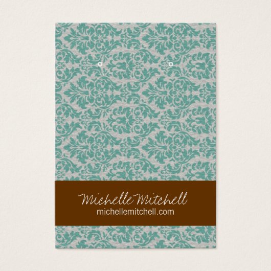 Earring Holder | Visitenkarte | Duo Blue Brown (Vorderseite)