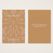 Earring Holder - Visitenkarte Tan Brown (Vorne & Hinten)