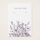 Earring Jewelier Display Card ・ Lila Wildflora (Vorderseite)