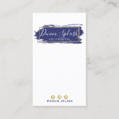 Earring Jewelier Display Navy Blue & Gold Paint Visitenkarte (Vorderseite)