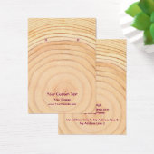 Earring Jewellery Display Card, Rustic Wood Ring (Schreibtisch)