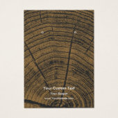 Earring Jewellery Display Card, Rustic Wood Ring (Vorderseite)