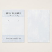 Earring Jewelry Display Card • Blue Floral Lace (Vorne & Hinten)