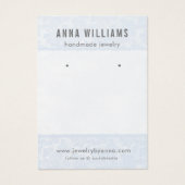 Earring Jewelry Display Card • Blue Floral Lace (Vorderseite)