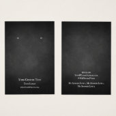 Earring Jewelry Display Card, Rustic Chalkboard (Vorne & Hinten)